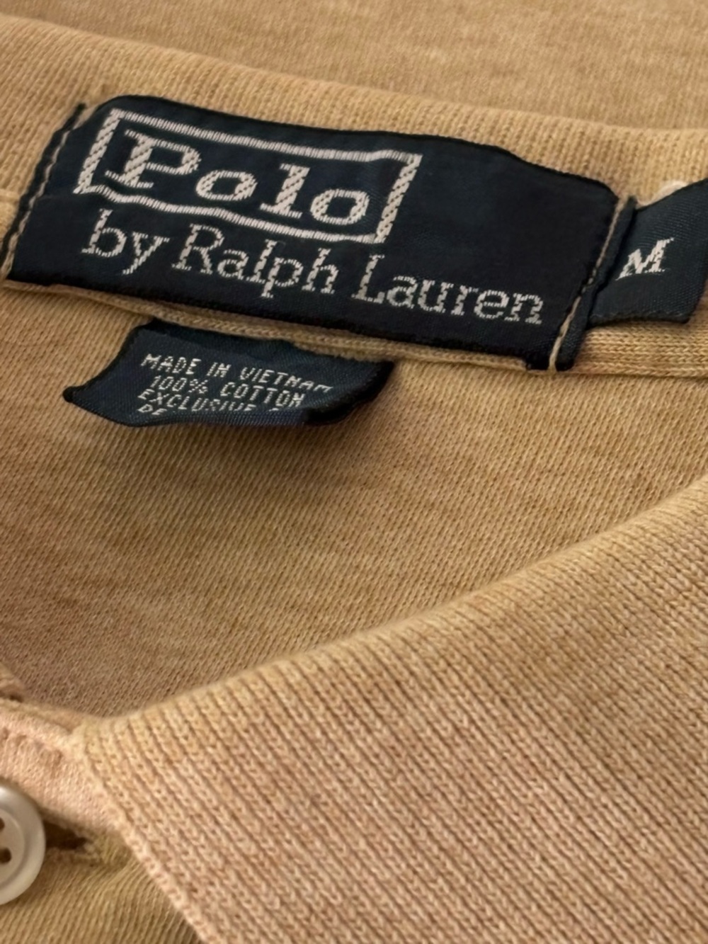 Polo by Ralph Lauren Tan Cotton Polo Shirt